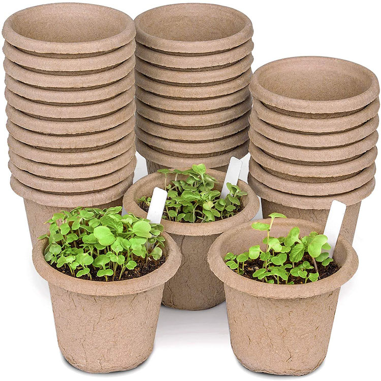 4 inch round ecological degradable paper cell seeds pot compost planting pots fiber garden germination nursery seedling cups