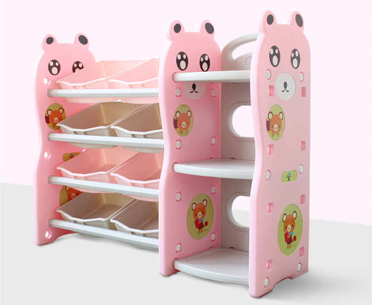 Kids Furniture Book Shelf Modern for Home Students plastic Bookcase Kids Room decor Furniture kid toy storage plastic shelf
