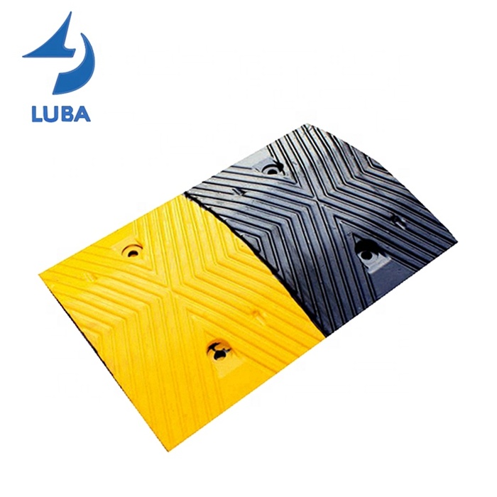 500X350X50Mm Rubber Ramp Speed Bump And Stop Driveway Safety Speed Reducer Rubber Hump