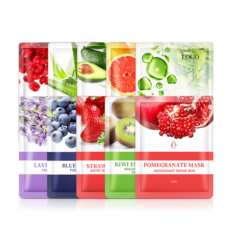 OEM Private Label Wholesale Organic Vegan Nourish Hydration Moisturizing Korean Facial Care Fruit Face Sheet Mask