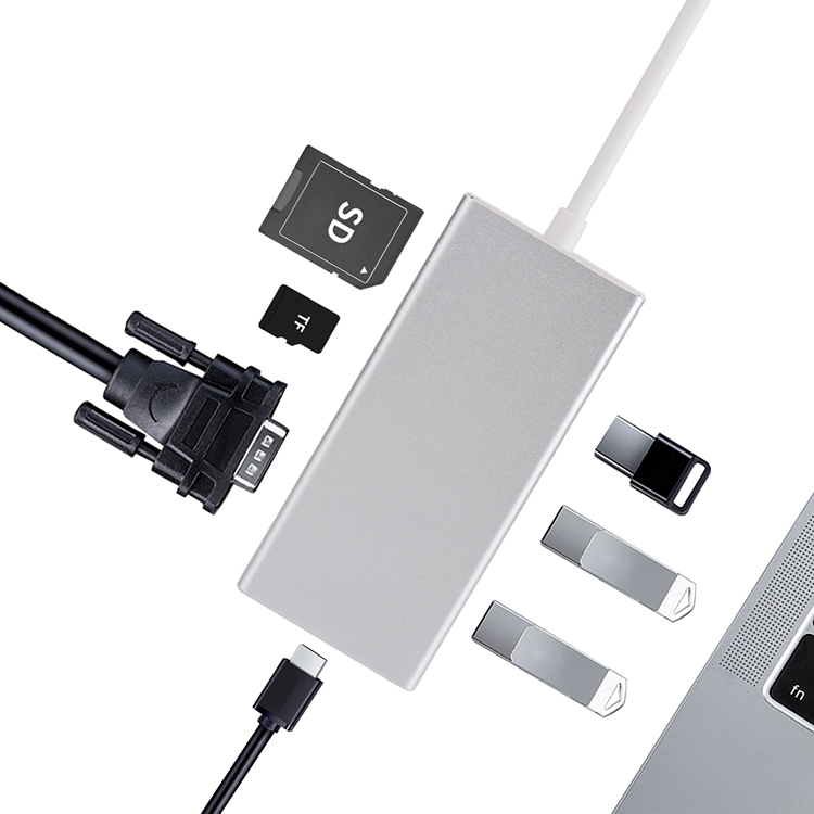 7 порт usb 3,0 type-c PD usb хаб для Macbook мощность зарядки и передачи данных многопортовый адаптер