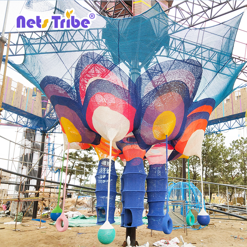 NetsTribe High Quality Customized Commercial Playground Equipment-Outdoor Kids Climbing Net Garden School Plastic Designed Large