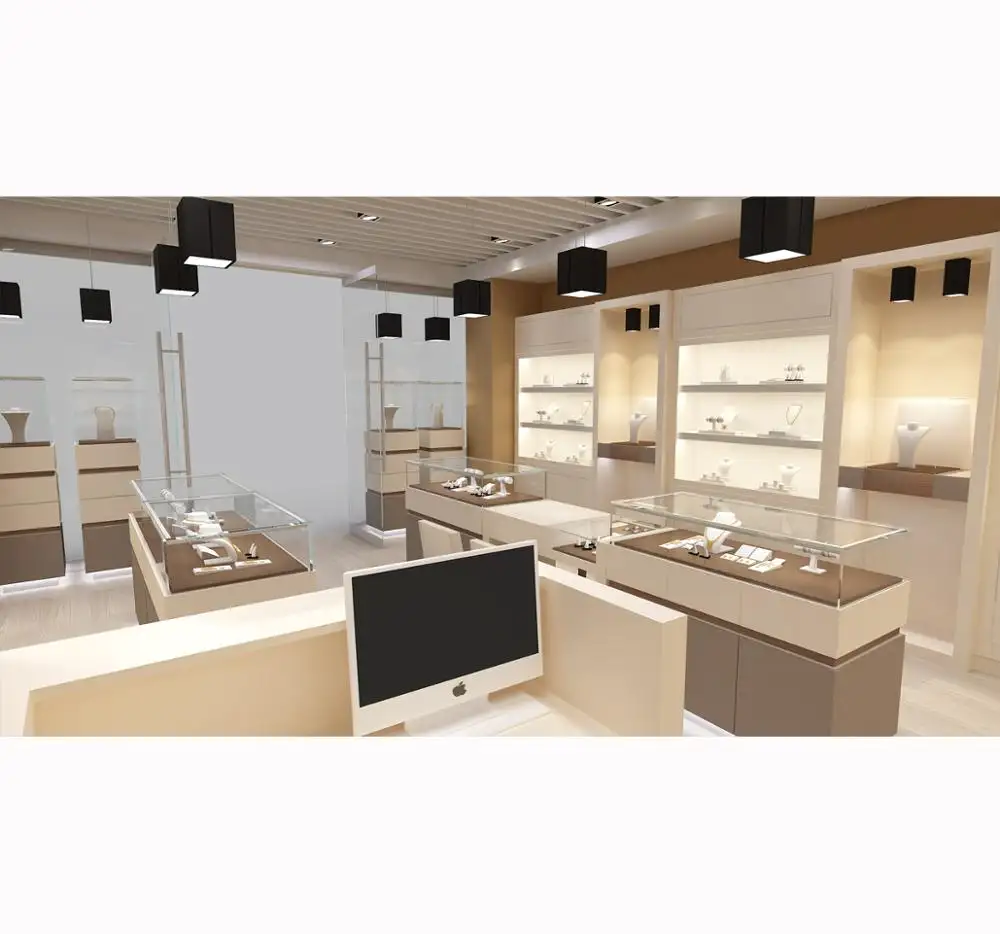 Jewelry kiosk vitrine shop exhibition display design jewels shop interior design in showcase