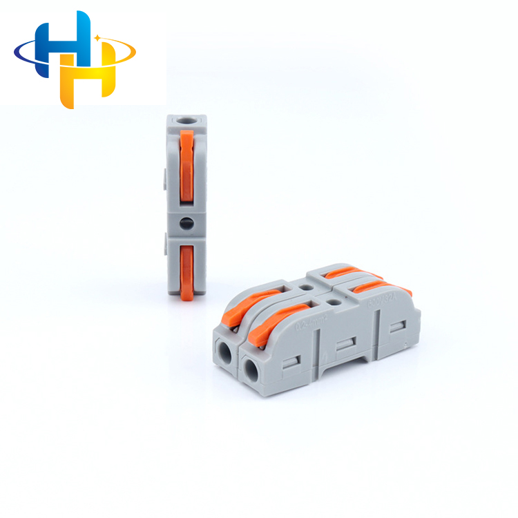 LT211 one in one out screw free track quick connect splice together fast terminal for cable
