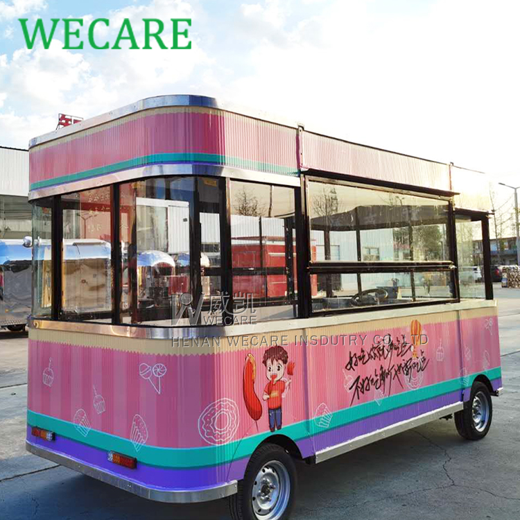 WECARE Электрический четырехколесный прицеп для еды с кухонным оборудованием