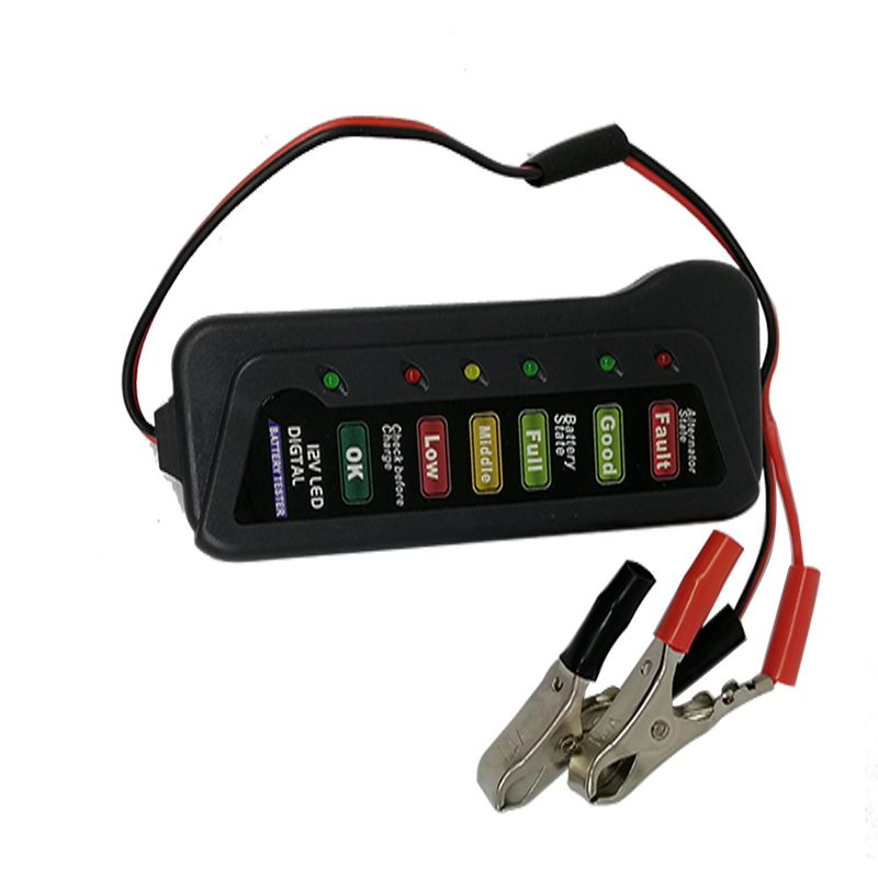 12V Car Battery & Alternator Tester - Test Battery Condition & Alternator Charging (LED Indication)