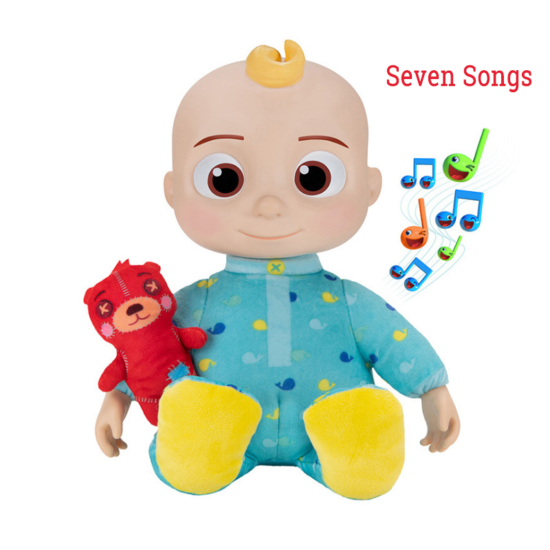 2021 Kid Gift Baby Cocomelon Sitting JoJo Bear Boy Stuffed Plush Plastic Cocomelon JJ Musical Doll