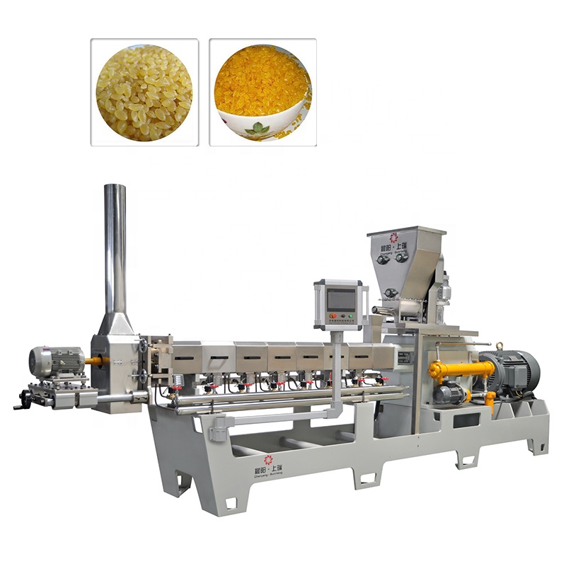Twin Screw Extruder Fotified Rice Making Machine Low Cost And High Return 78 Type Equipment Artificial Rice Extruder