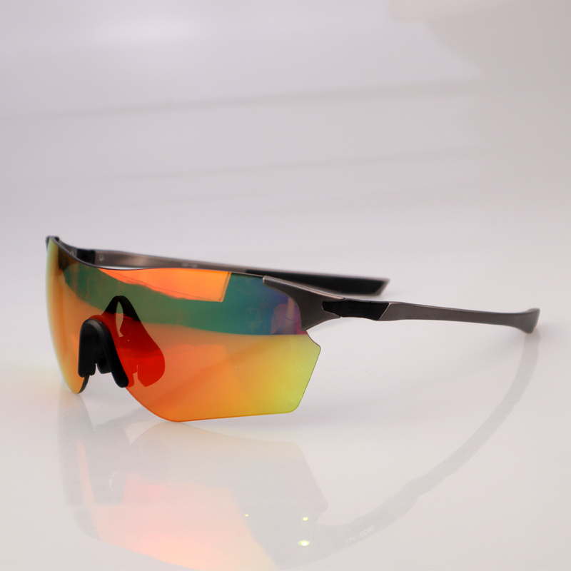 Hot selling mountain bike bike running sports glasses dark light blue rimless men's sports cycling sunglasses