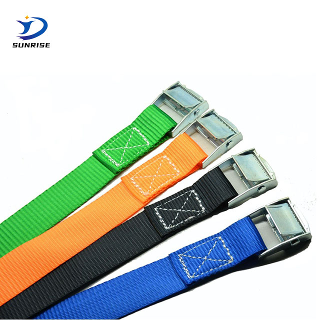 Zinc alloy press buckle cargo straps thickened polyester car strapping ratchet tensioner