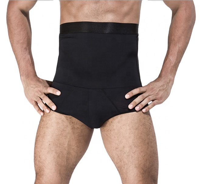 Men Shapewear High Waist Tummy Leg Control Briefs Anti-Curling Slimming Body Shaper