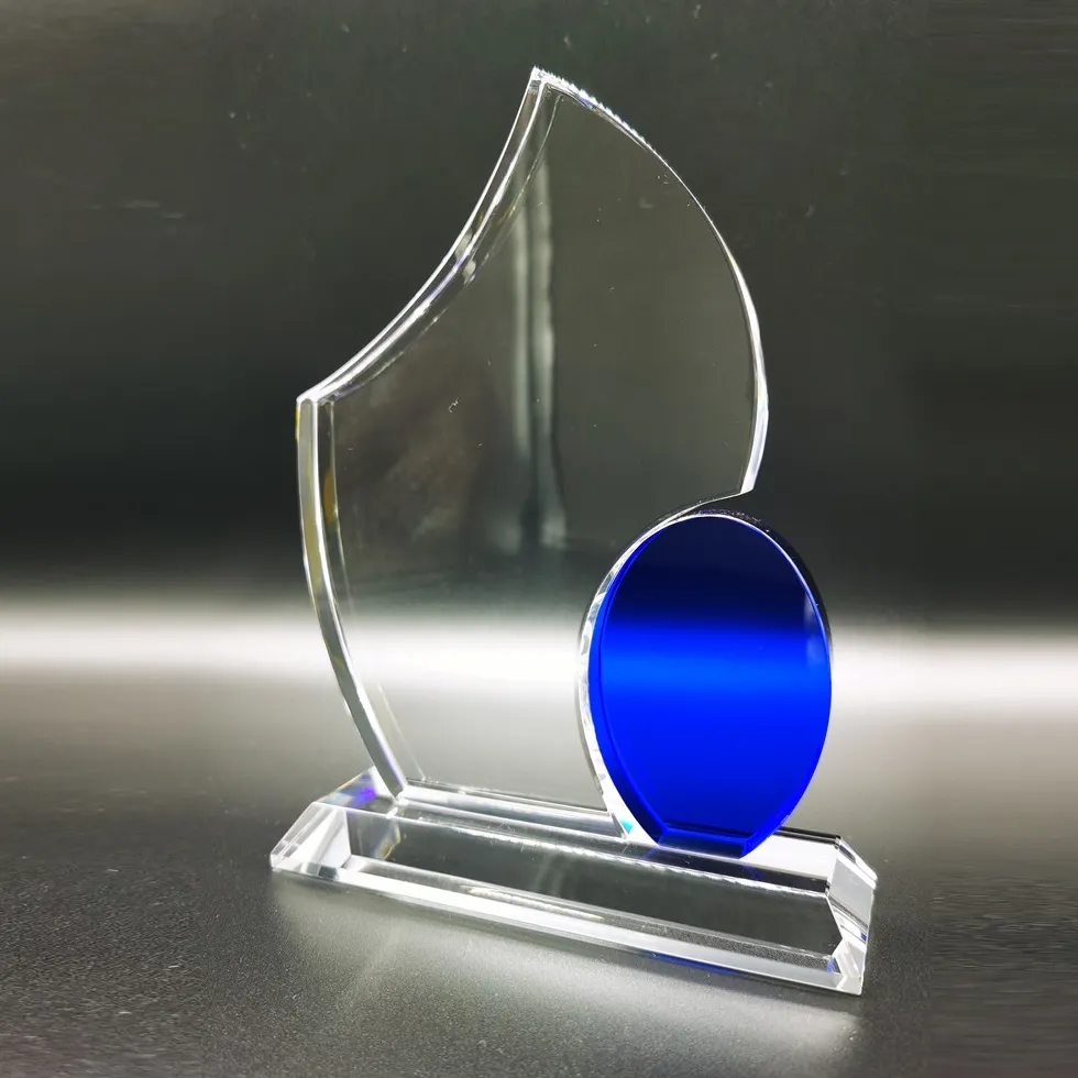 2022 New Honorable Unique Clear Glass Award Trophy For Graduation Souvenir Gifts