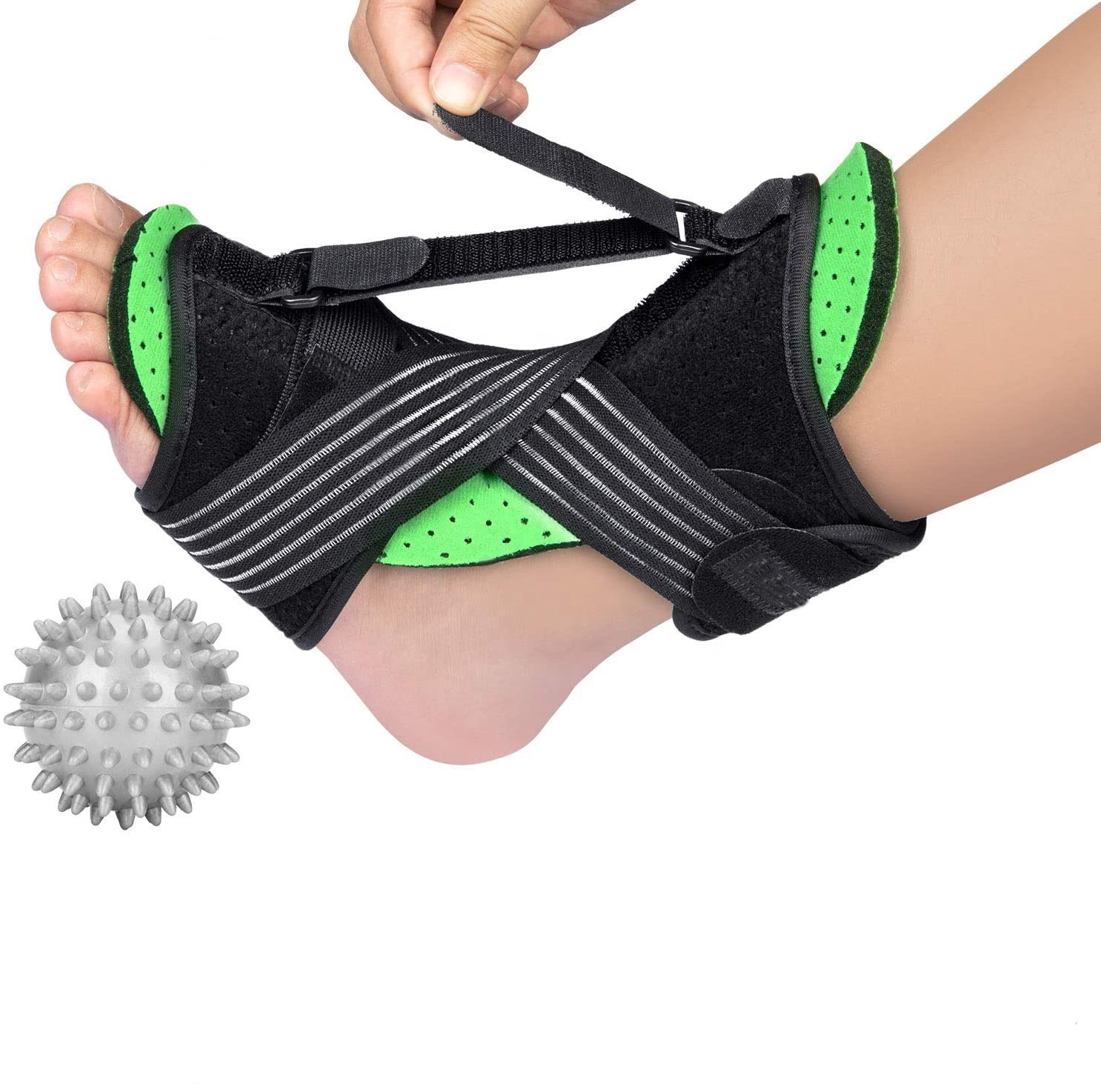 New upgraded Blue Night Splint for Plantar Fascitis, AiBast Multi Adjustable Ankle Brace Foot Drop Orthotic Brace for Plant