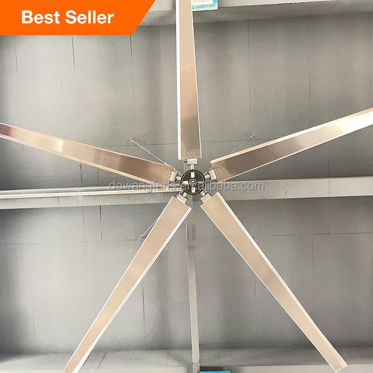 Мощный промышленный потолочный вентилятор Hvls, горячая Распродажа, большой электрический металлический PMSM вентилятор 7,3 м, 3 года высокой громкости, низкая скорость