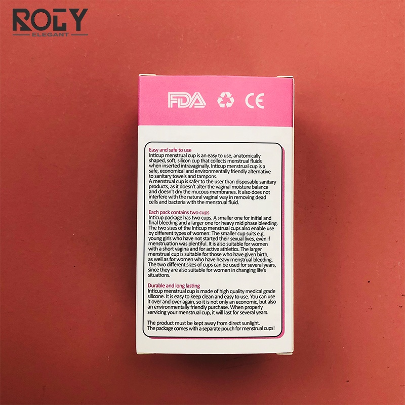 Wholesale Medical Grade menstrual cup reusable organic silicone menstrual