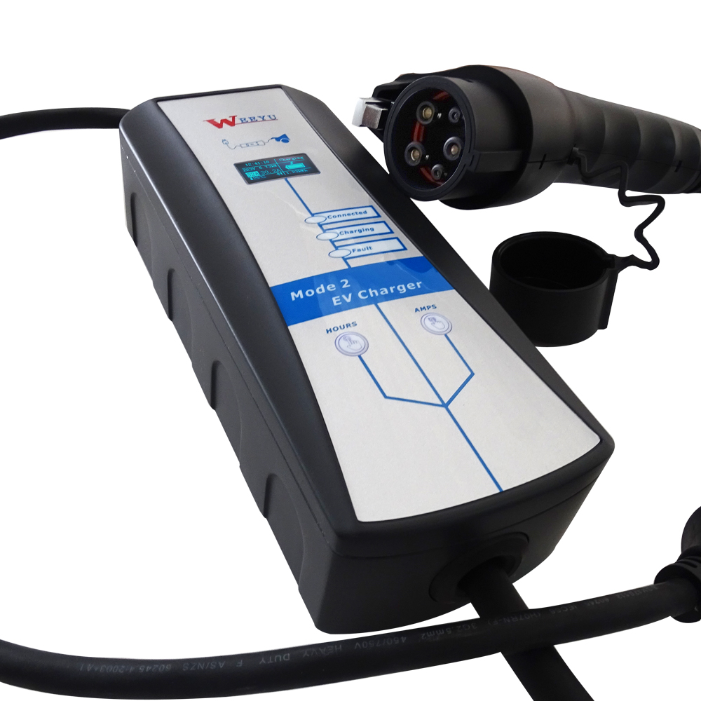 AC EV портативная 16a/32a зарядная станция электромобиля с IEC 62196-2 Type 2 Plug