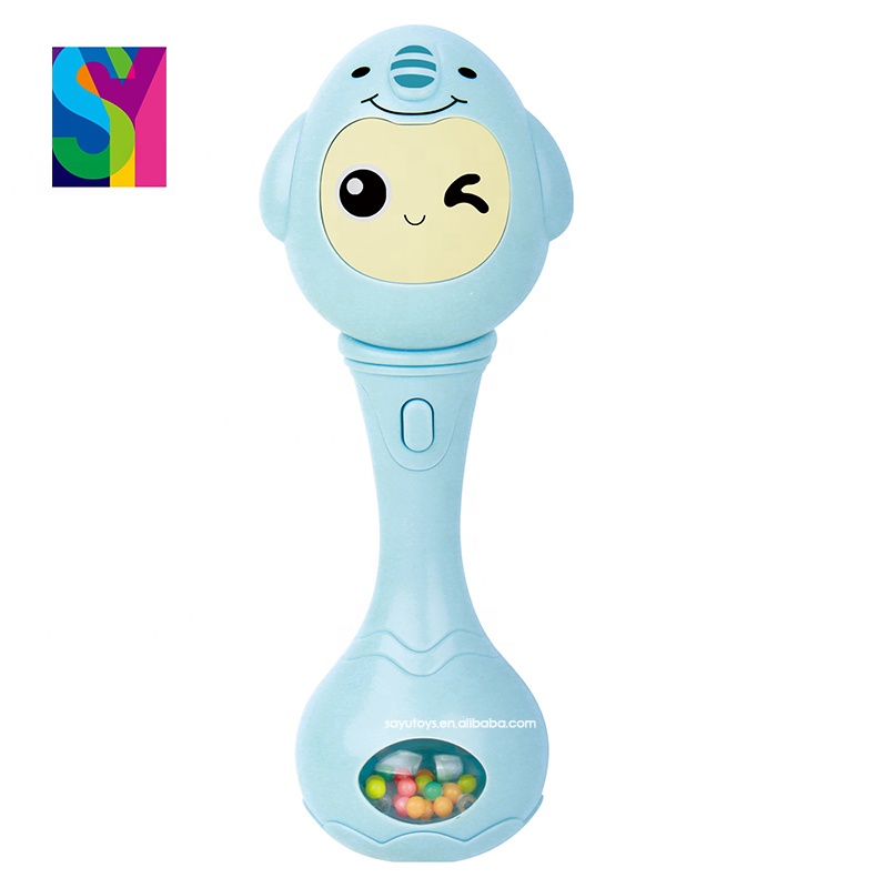 SY TOYS 2021 hot selling mainan anak murah Funny indoor play toys educational hand baby shaking bell