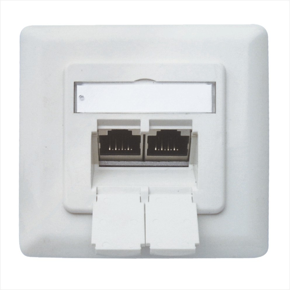 Немецкая 80*80 мм RJ45 цинковая настенная розетка