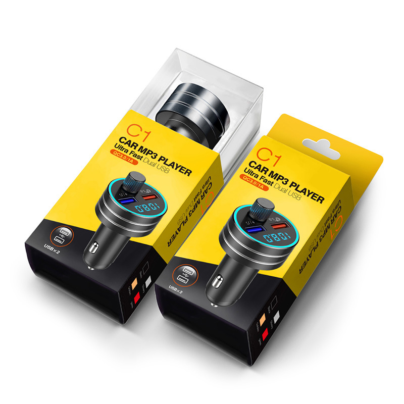 FM Transmitter Hands Free Calling phone Car Charger Supports USB Flash Drive Led Displayusb digital car charger