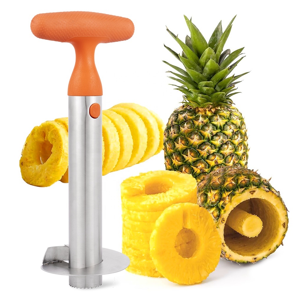 Popular Products 2024 Stainless Steel Slicer Tool and Pineapple Corer with Detachable Handle Fruit & Vegetable Cutter