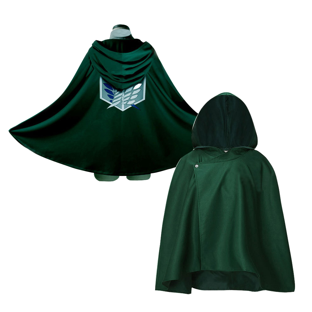 Japanese Hoodie Attack On Titan Cloak Shingek No Kyojin Scouting Legion Costume Anime Cosplay green Cape