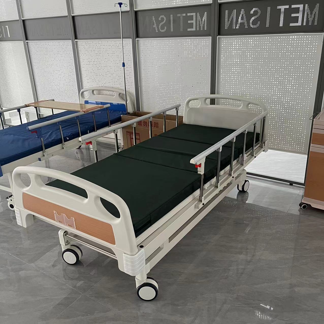 Adjustable 3-Crank Hospital Bed with Easy Raise Lower Functionality Hospital Furniture for Optimal Comfort in Patient Rooms