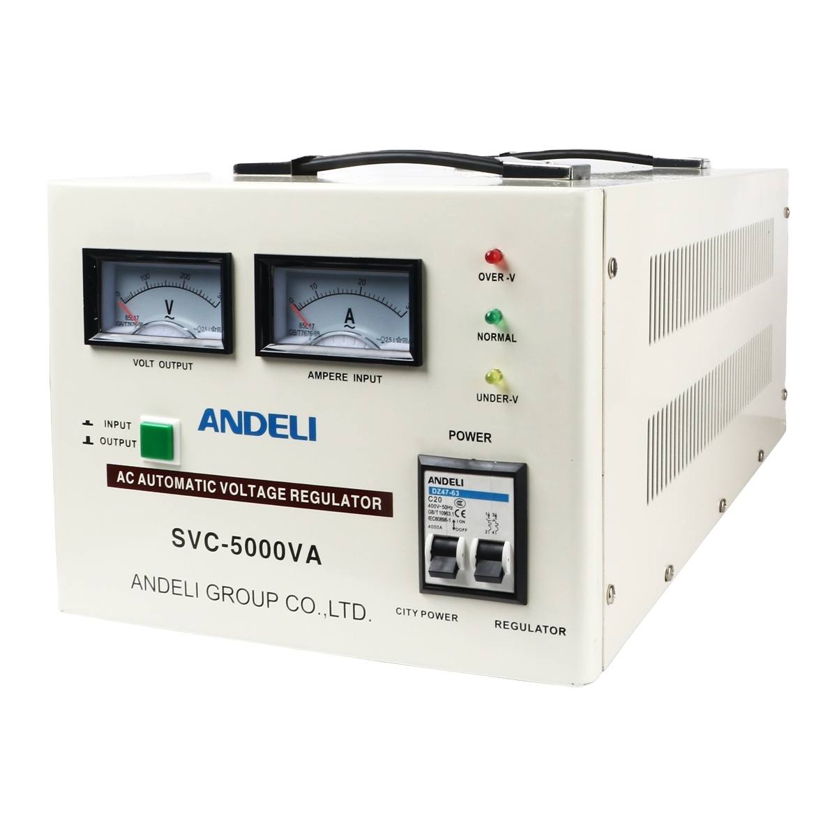 Стабилизатор переменного тока с электрическим напряжением SVC-5000VA 5 кВт и ANDELI