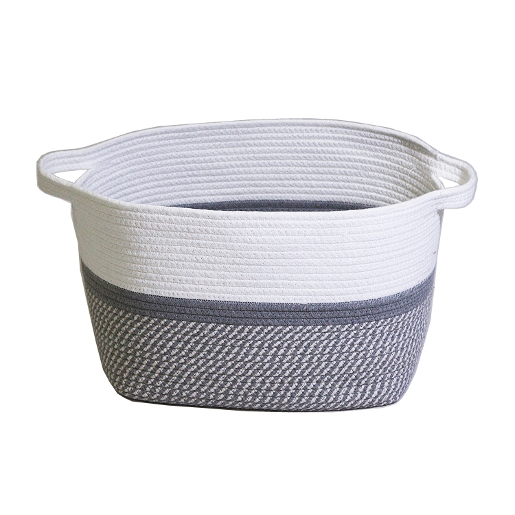 Multipurpose waterproof storage box fabric toy storage basket cotton rope plant basket