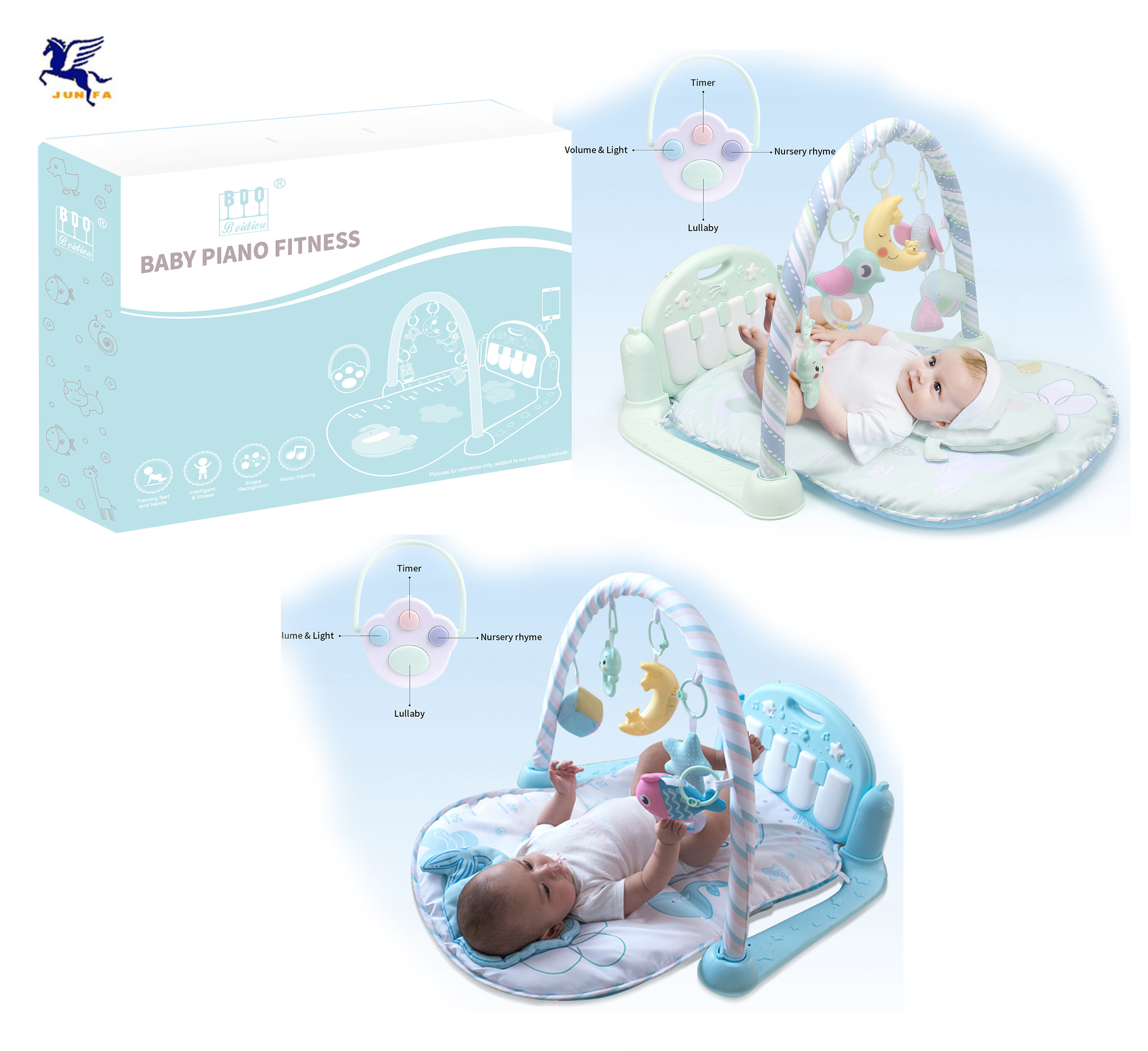 Детский игровой коврик для пианино, фитнеса и музыки, детский коврик