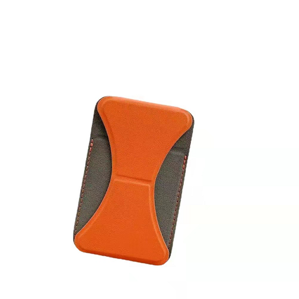 PU Leather Universal Stick-on Mobile Phone Holder For Iphone 12Pro Max Back Sticker Cell Phone Folding bracket Wallet Cards