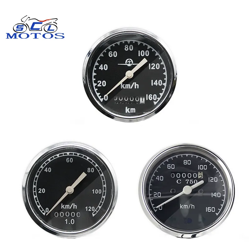 3Types High Quality Motorcycle Speedometer For CJK750 Moto Meter 0-160KM, 6-Digit LCD Display With Modified Speedometer Cable