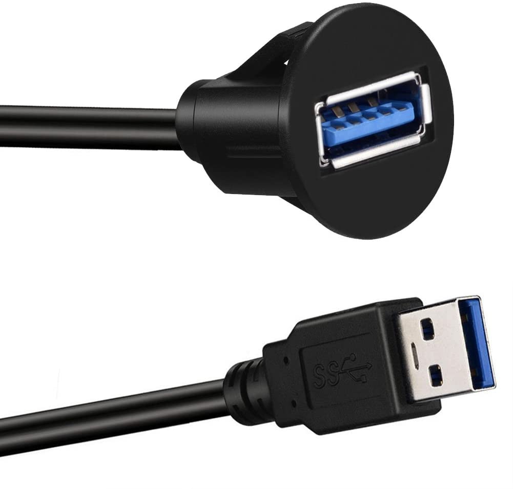 Маленький USB 3,0 штекер к женскому AUX монтажная панель расширение Авто кабельный разъем для автомобиля грузовика лодки мотоцикла приборной панели 3ft