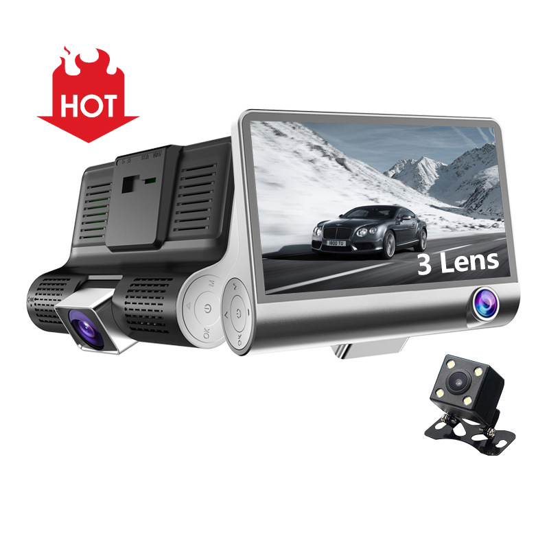 2021 эго высокое качество 4 дюймов HD 1080P способ 170 широкоугольный nexar dash cam 3 видеорегистратор 3 канала, камера с углом обзора