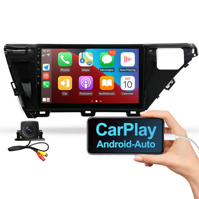 Car Radio Android 10.0 QLED Screen For Toyota Camry 2018-2019 Auto Stereo Multimedia Video Player Navigation GPS Carplay No 2din