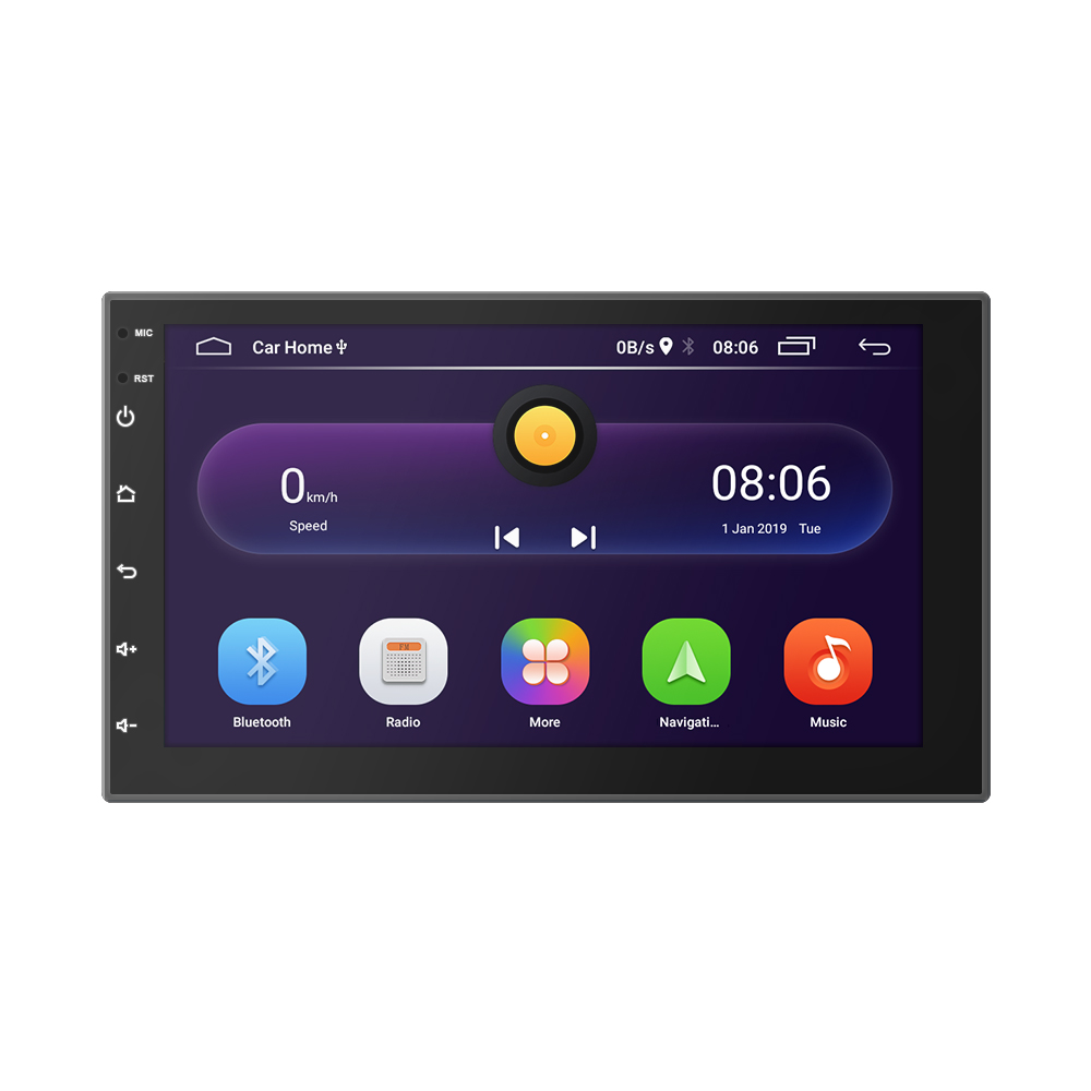Универсальный 7 дюймов двойной Din Android автомобильный Радио Аудио плеер BT автомобильный GPS навигации автомобиля видео