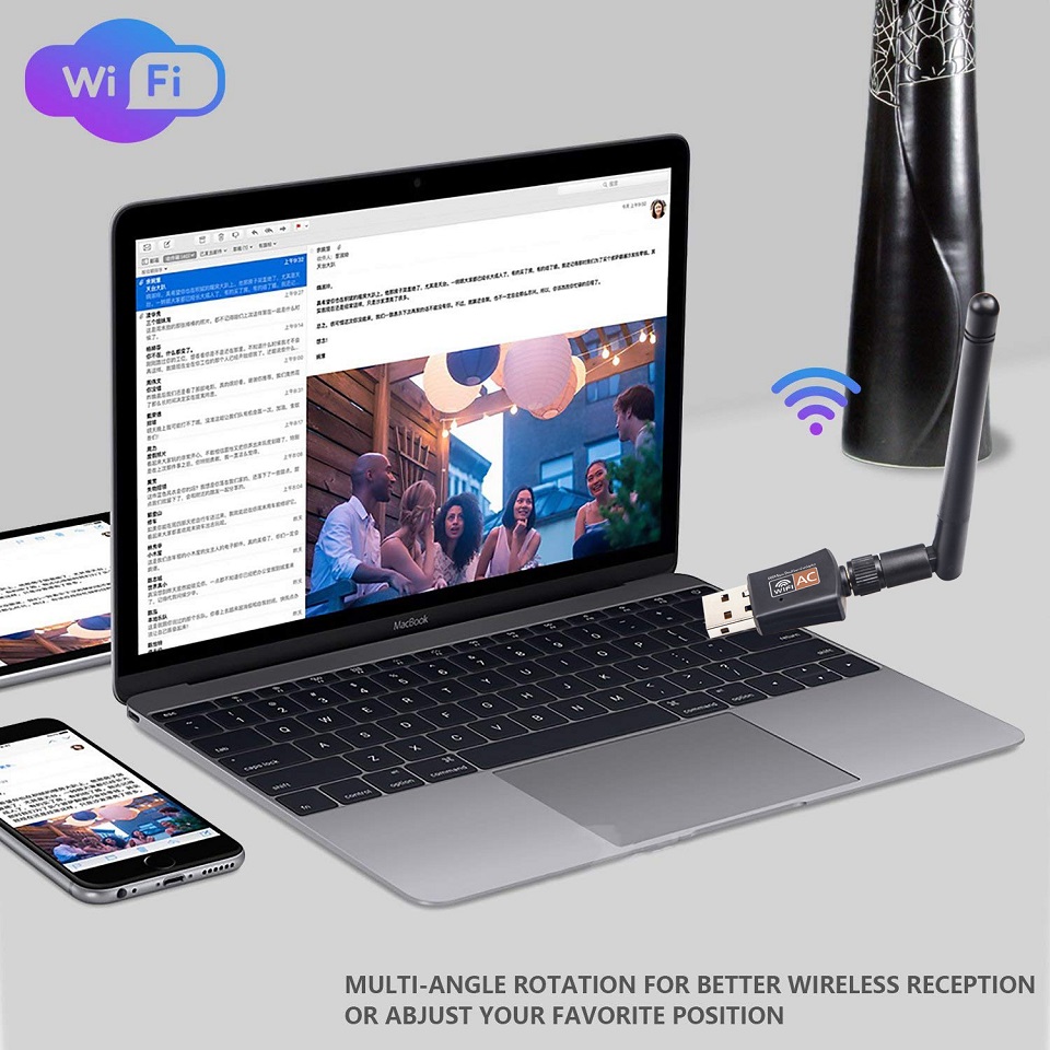 WIFI Dongle External Antenna Realtek RTL8188CU Wireless USB Adapter for TV