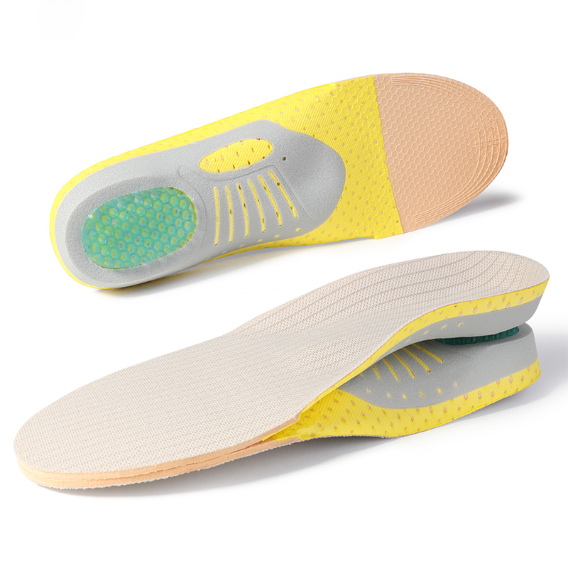Sport insole EVA Soft GEL insole Breathable Mesh Lateral arch support Hard TPU shoe pad