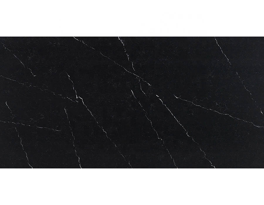 Black Marquina Artificial Quartz Stone Big Slabs