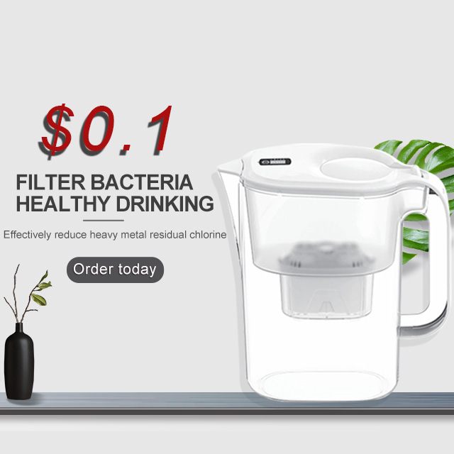 Portable 3.5L standard zero glass water filter jug pitcher