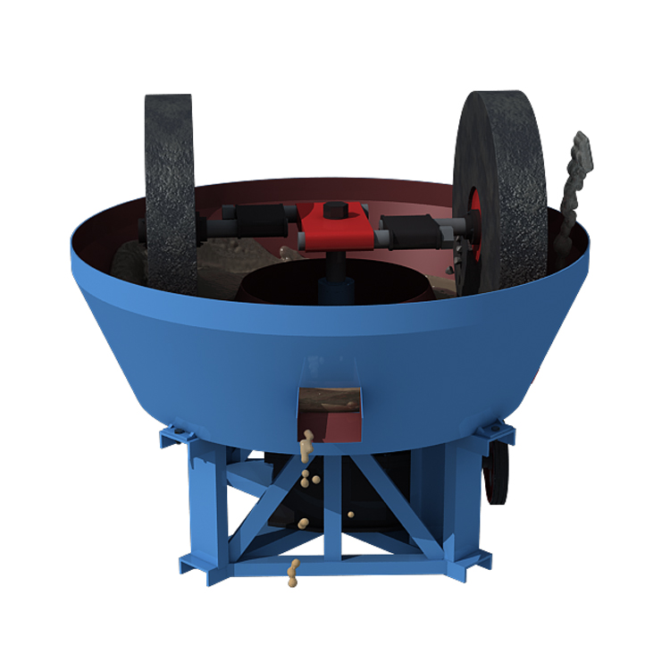 Top sale double rollers Rock Gold Ore Milling Grinding three Wheels 1100 1500 Wet Pan Mill