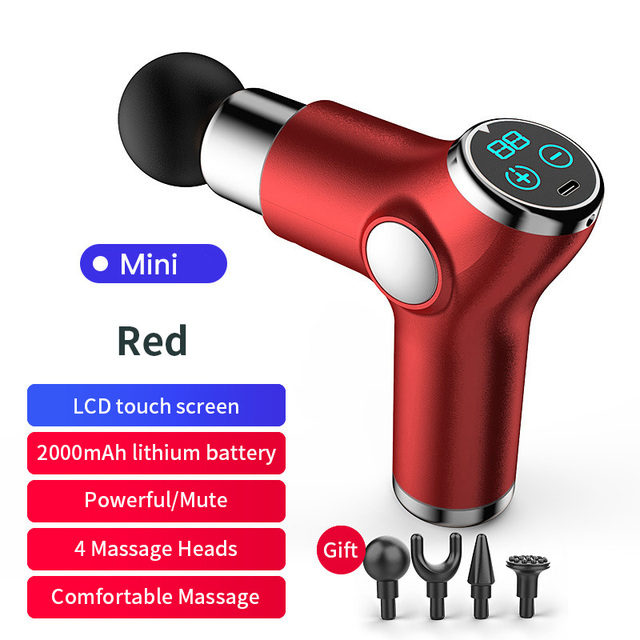 2021 New Mini Portable Massage Gun Deep Vibration Muscle Relaxation Type-C Charge for Whole Body Gym Fitness