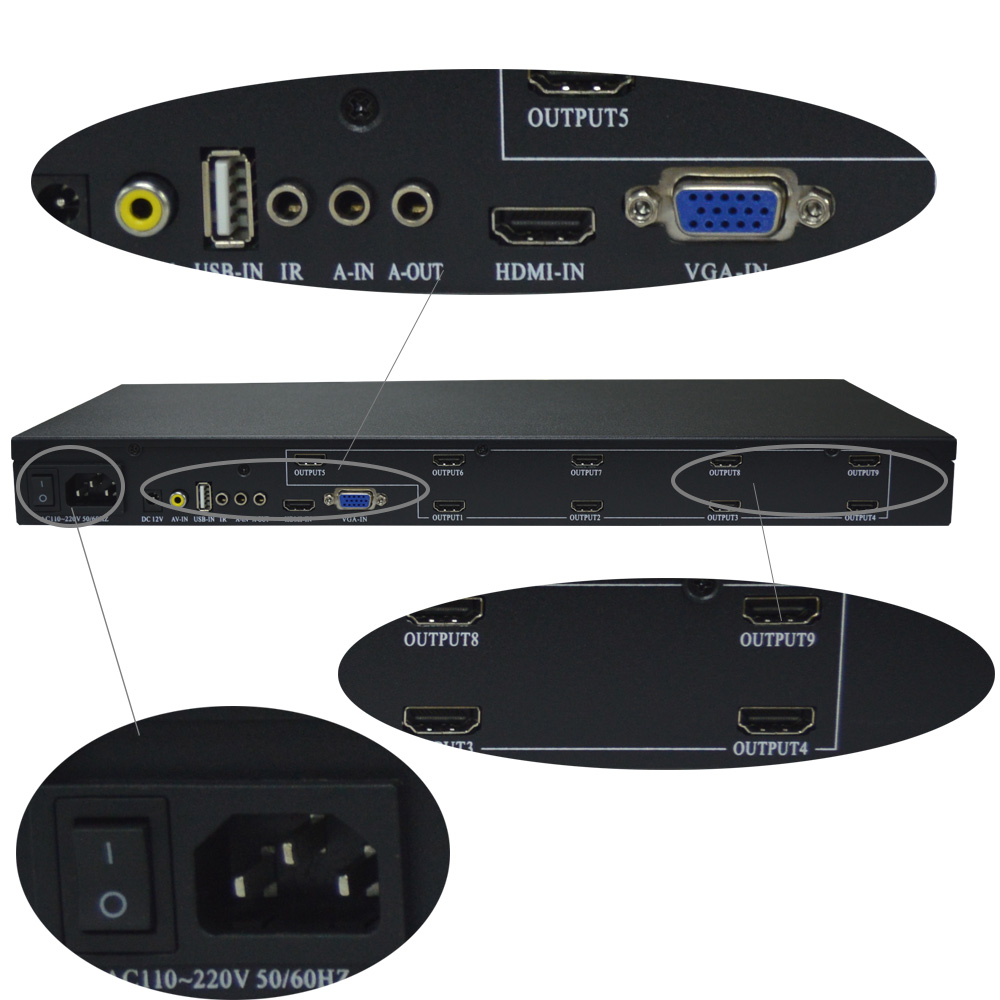 OEM Full HD 1080P UHD 2,0 HDCP2.2 4K 60 Гц 4 порта 8 портов 1 в 8 выход 1x2 1x4 1x8 сплиттер HDMI 1 в 2 Выход видео 4K HDMI сплиттер