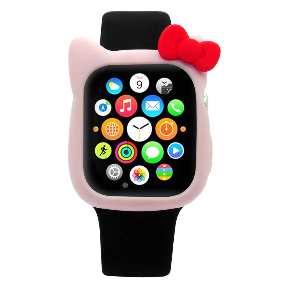 Милый силиконовый чехол Hello Kitty для часов Apple Watch 40 мм 44 мм