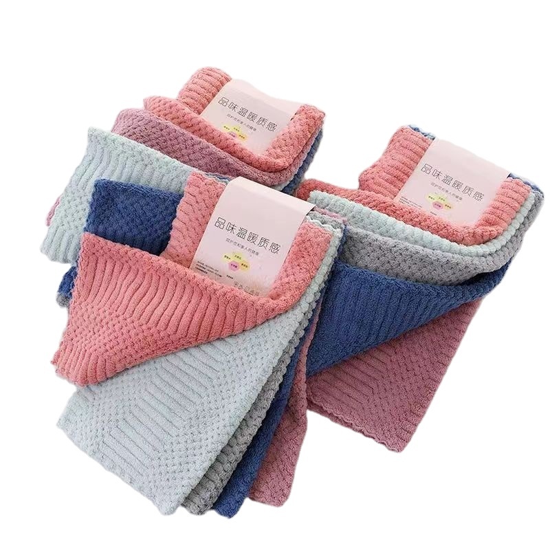 Factory Wholesale Kitchen Dish Cloth Kitchen Rags Thicken Absorbent Housework Clean Towel