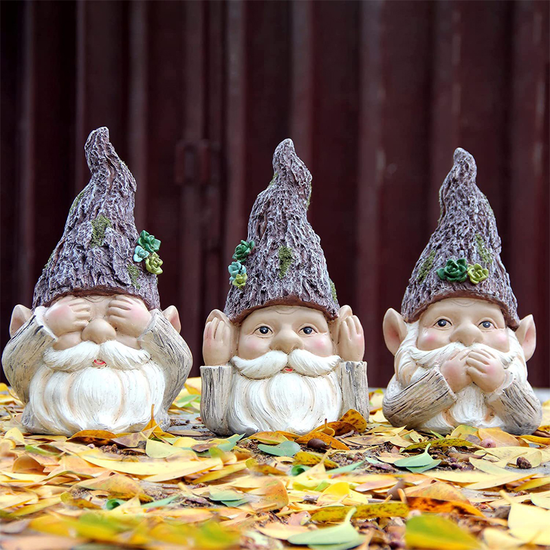 Wisdom Dwarf Garden Statue Garden Decoration Evil Gnome Resin Crafts Ornaments