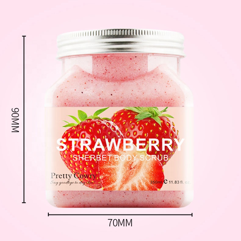 Private Label natural Strawberry face Scrub exfoliantei corporal Exfoliation best aloe Body and face Scrub cream
