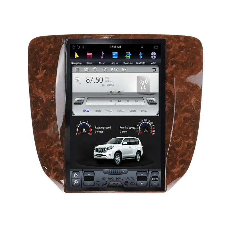 12.1'' Android 9.0 PX6 Vertical screen Car Multimedia Player radio For GMC Yukon Chevrolet Tahoe Silverado Shavrola 2007-2012