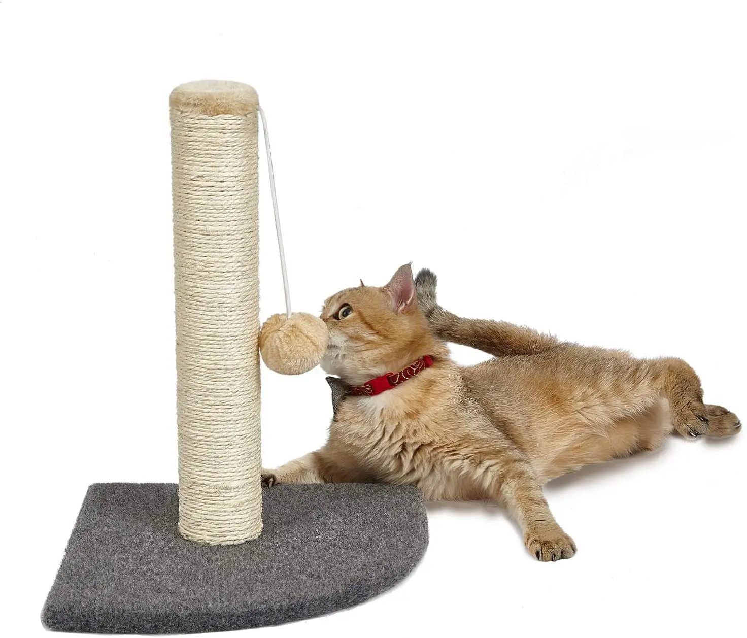 Interactive Single Cat Scratcher Post Rope Scratching Post Cat Playing Trees Toys// for Cats Interactive Toys Pet Toys Wood Box