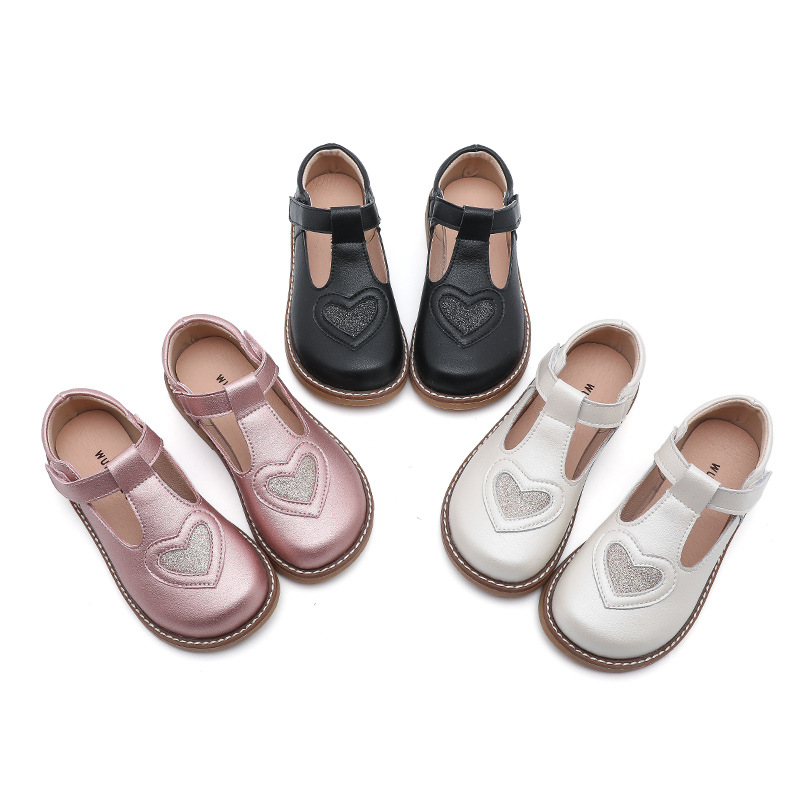 Girl princess shoes little girl soft sole children's shoes childrens black leather shoes