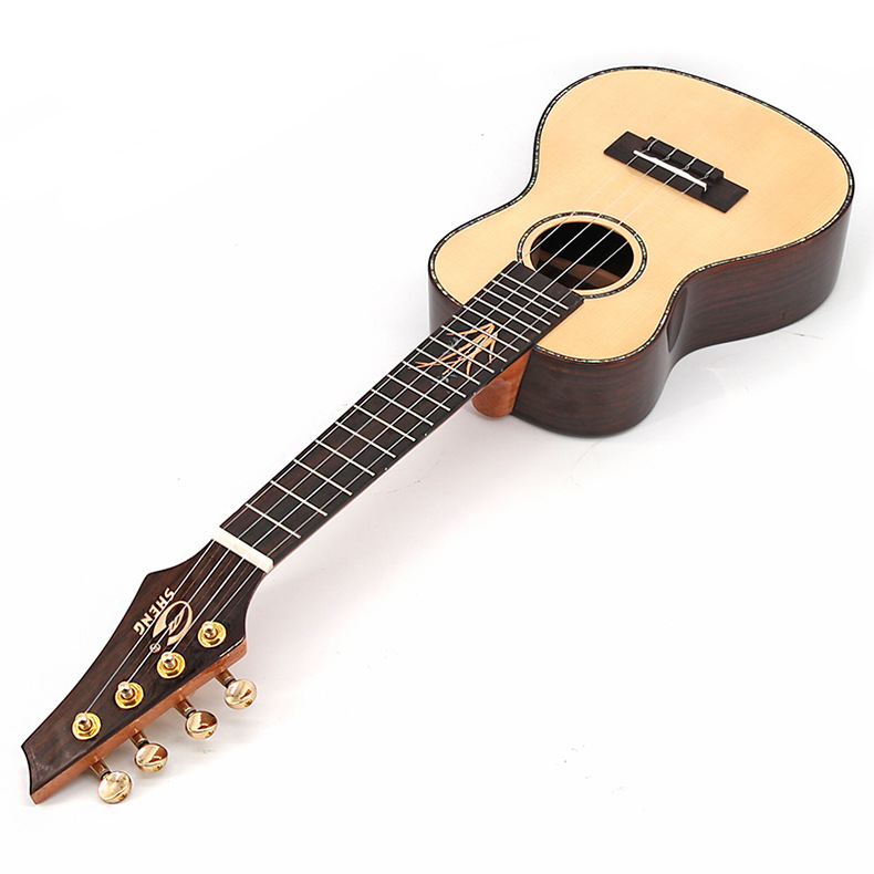Hot Sale Handmade 24 26 Inch Concert Ukulele Glossy Finishing Solid Top Engelmann Spruce Ukelele